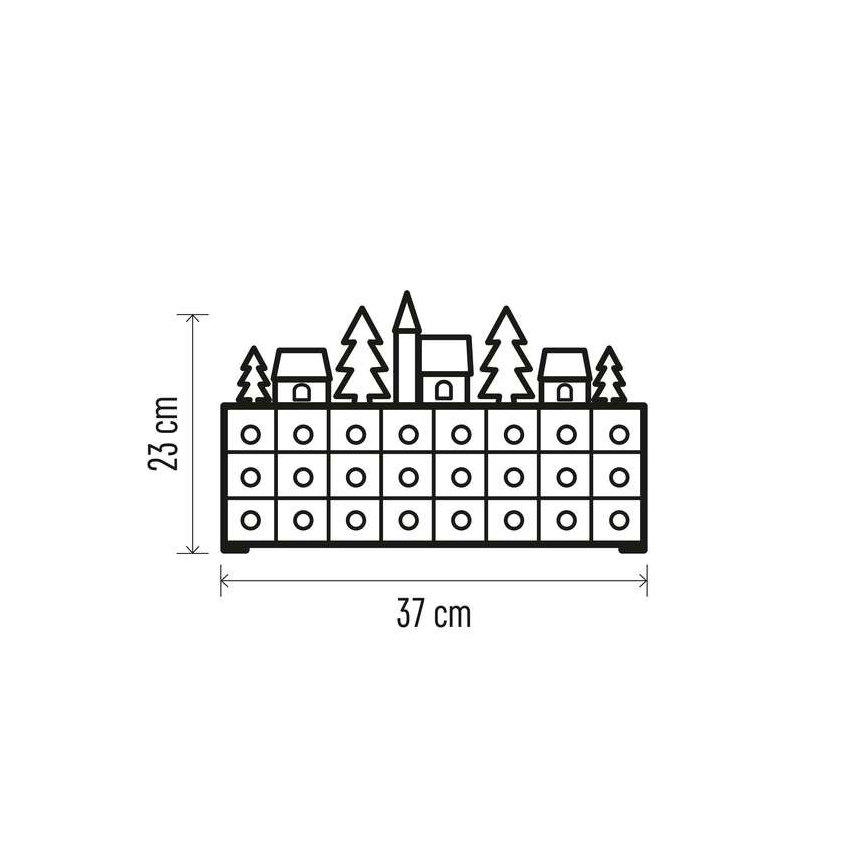 Calendrier de noël 3xLED/2xAA
