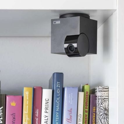 Caméra connectée d'intérieur pivotante avec détecteur de mouvement GoSmart 5V Wi-Fi Tuya noir