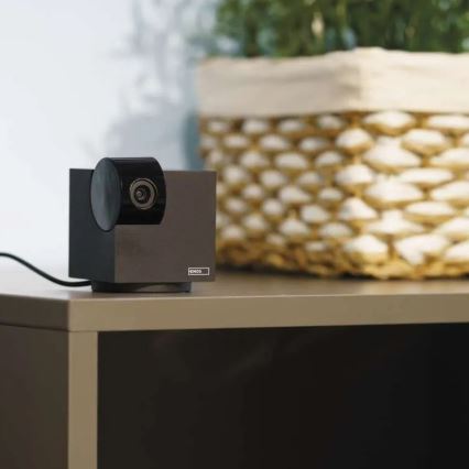 Caméra connectée d'intérieur pivotante avec détecteur de mouvement GoSmart 5V Wi-Fi Tuya noir