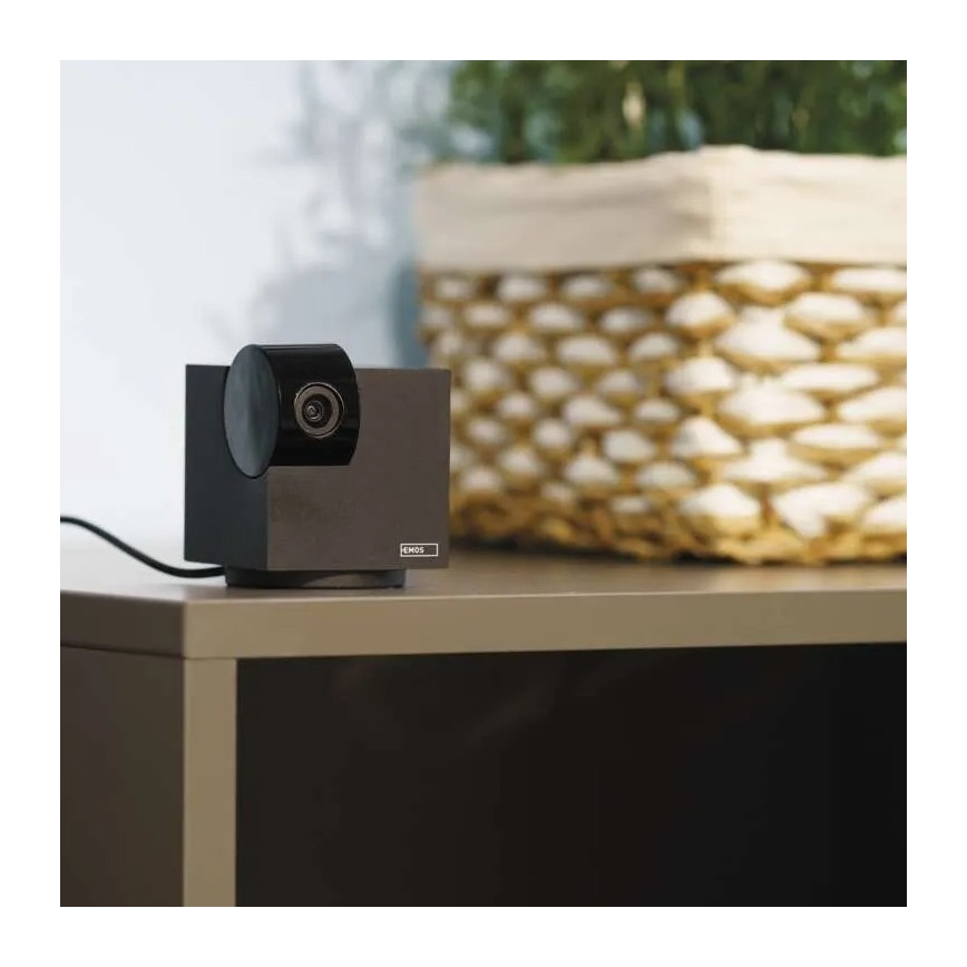 Caméra connectée d'intérieur pivotante avec détecteur de mouvement GoSmart 5V Wi-Fi Tuya noir
