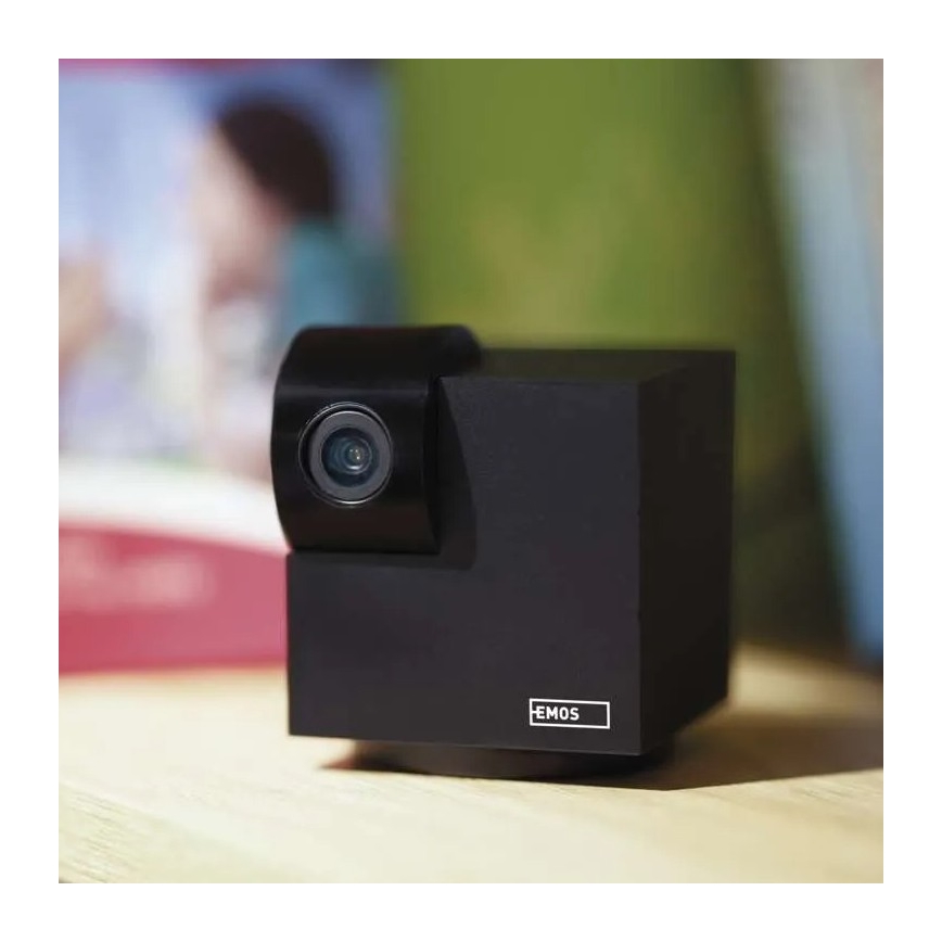 Caméra connectée d'intérieur pivotante avec détecteur de mouvement GoSmart 5V Wi-Fi Tuya noir