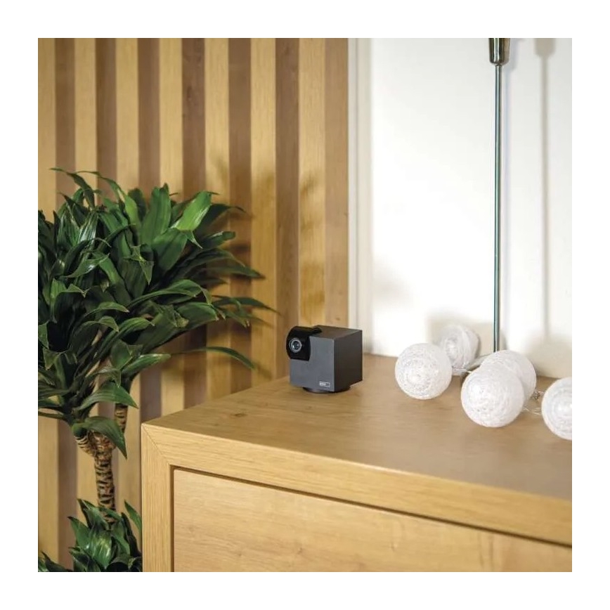 Caméra connectée d'intérieur pivotante avec détecteur de mouvement GoSmart 5V Wi-Fi Tuya noir