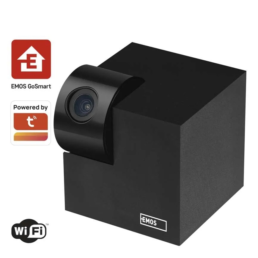 Caméra connectée d'intérieur pivotante avec détecteur de mouvement GoSmart 5V Wi-Fi Tuya noir