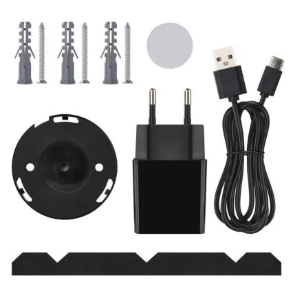 Caméra connectée d'intérieur pivotante avec détecteur de mouvement GoSmart 5V Wi-Fi Tuya noir