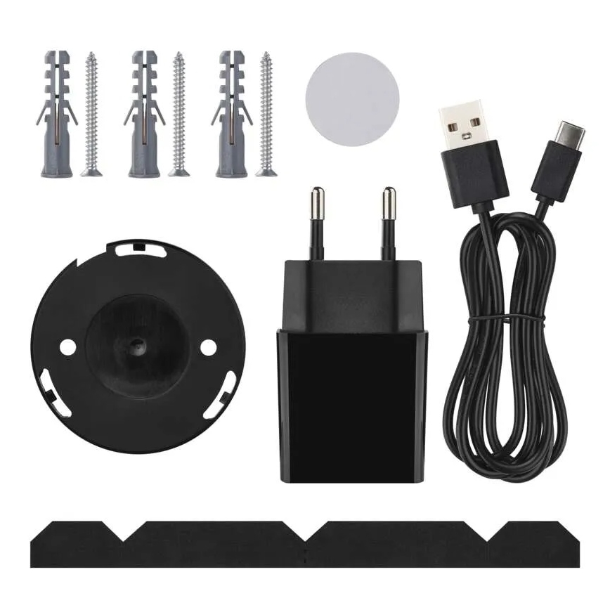 Caméra connectée d'intérieur pivotante avec détecteur de mouvement GoSmart 5V Wi-Fi Tuya noir