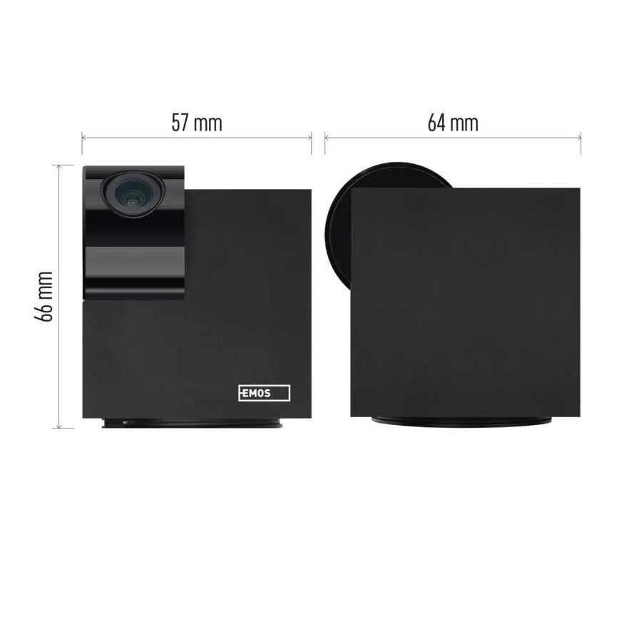 Caméra connectée d'intérieur pivotante avec détecteur de mouvement GoSmart 5V Wi-Fi Tuya noir
