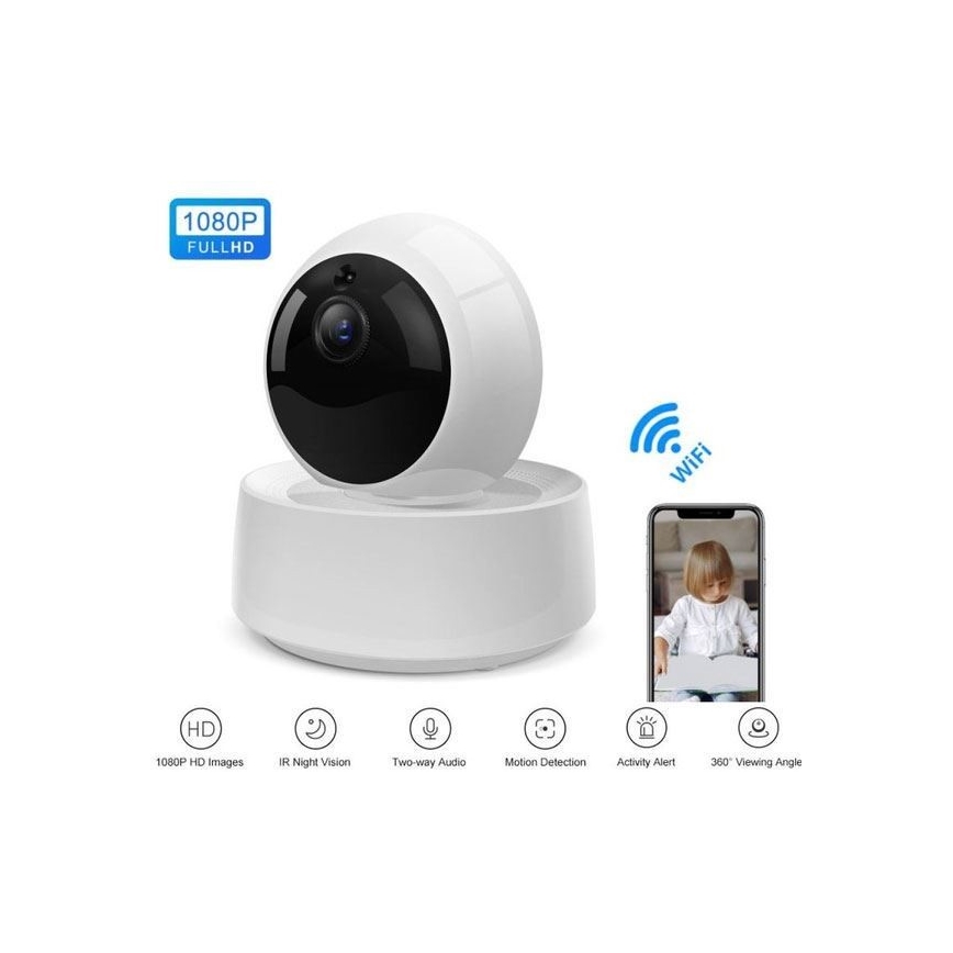 Caméra connectée LED/5V/FULL HD 1080P Wi-Fi