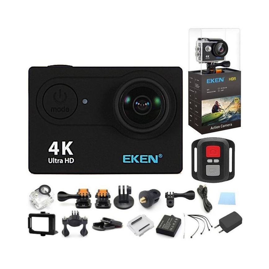 Caméra Sport 4K Wifi LCD 2 Grand Angle Etanche 30m Noir