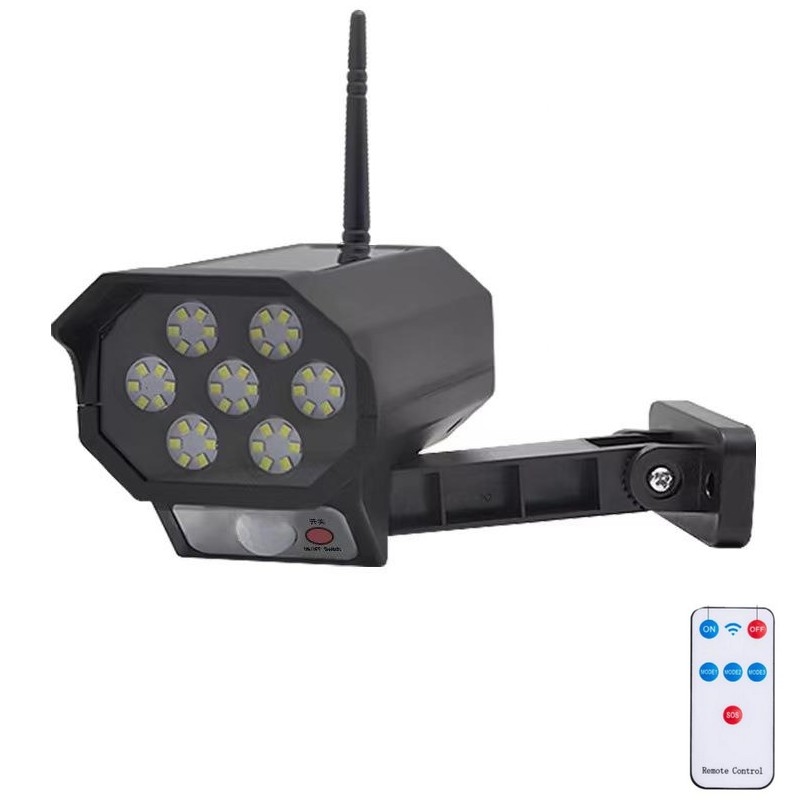 Caméra de surveillance factice avec détecteur et avec panneau solaire LED/5W/5,5V 800 mAh IP65 + Télécommande