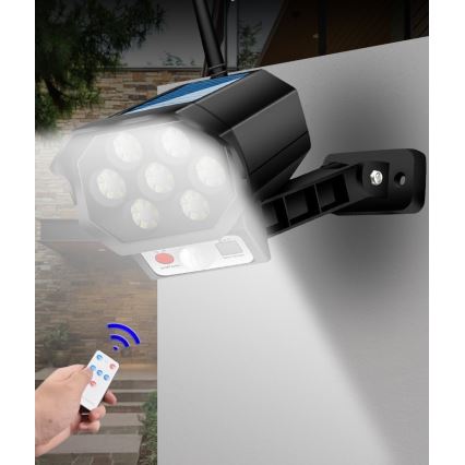 Caméra de surveillance factice avec détecteur et avec panneau solaire LED/5W/5,5V 800 mAh IP65 + Télécommande