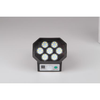 Caméra de surveillance factice avec détecteur et avec panneau solaire LED/5W/5,5V IP65 + télécommande