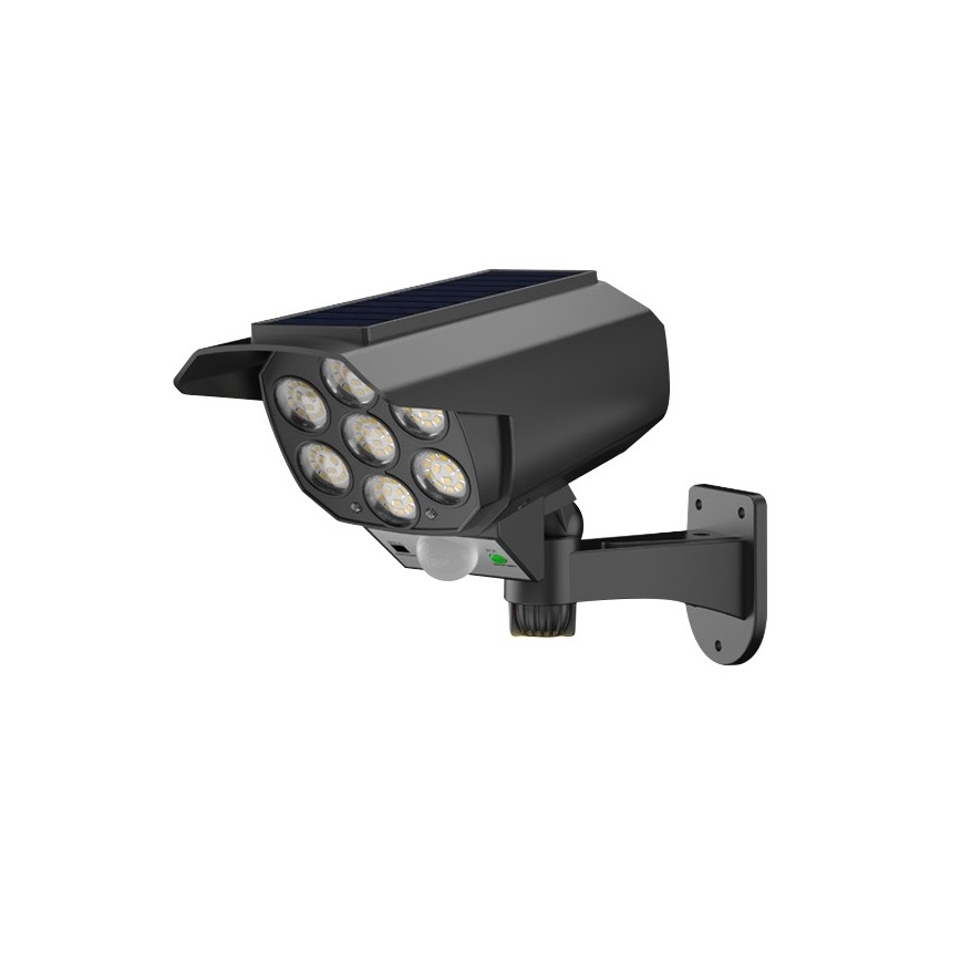 Caméra de surveillance factice avec détecteur et avec panneau solaire LED/5W/5,5V 800 mAh IP65 + Télécommande