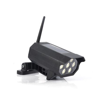 Caméra de surveillance factice avec détecteur et avec panneau solaire LED/5W/5,5V IP65 + télécommande