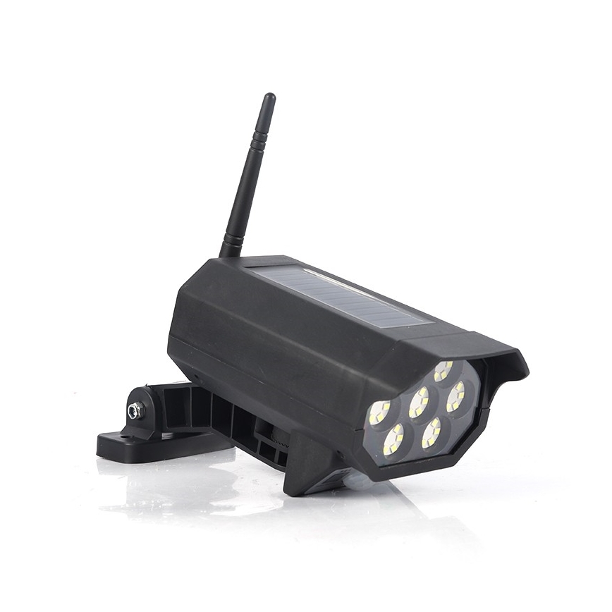 Caméra de surveillance factice avec détecteur et avec panneau solaire LED/5W/5,5V 800 mAh IP65 + Télécommande