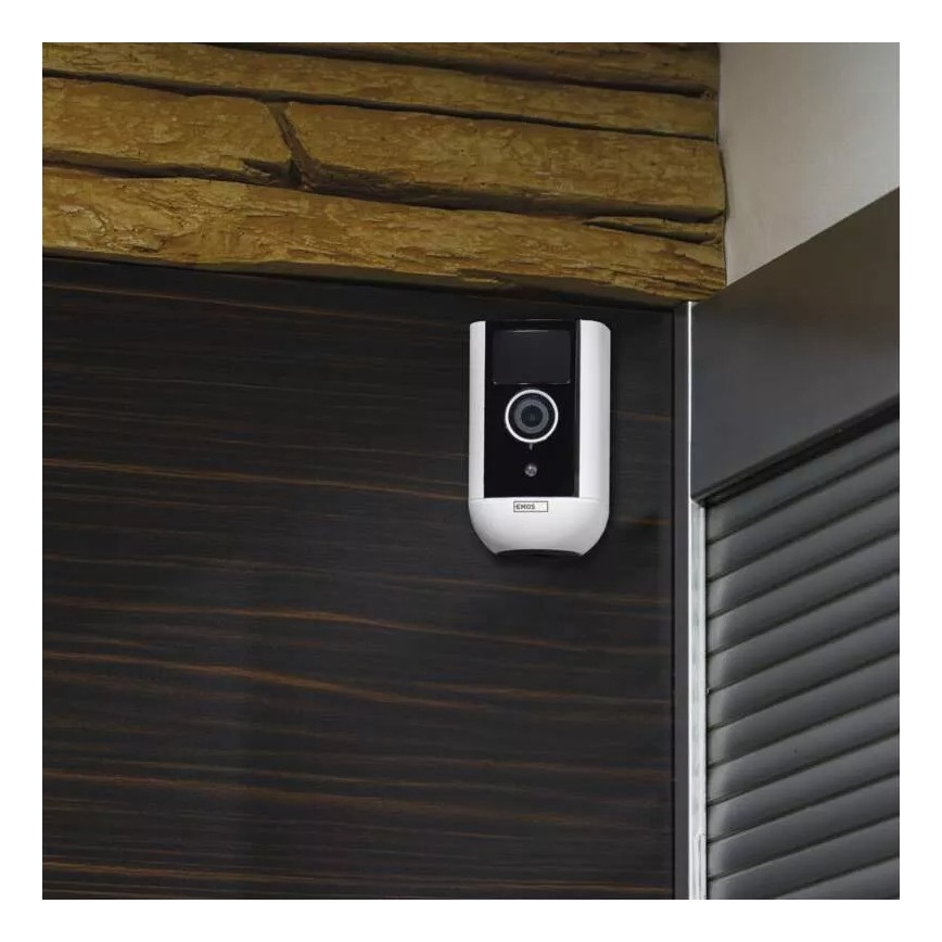 Caméra extérieure connectée avec détecteur de mouvement GoSmart 5V 9600mAh IP65 Wi-Fi Tuya