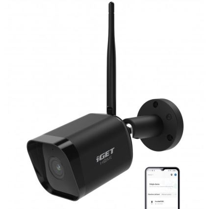 Caméra extérieure connectée avec détecteur Full HD 1080p 12V IP65 Wi-Fi Tuya noir