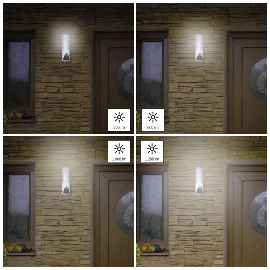 Caméra extérieure connectée avec éclairage GoSmart LED/12W/230V IP65 Wi-Fi Tuya blanc