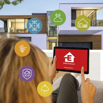 Caméra extérieure connectée avec éclairage GoSmart LED/12W/230V IP65 Wi-Fi Tuya blanc