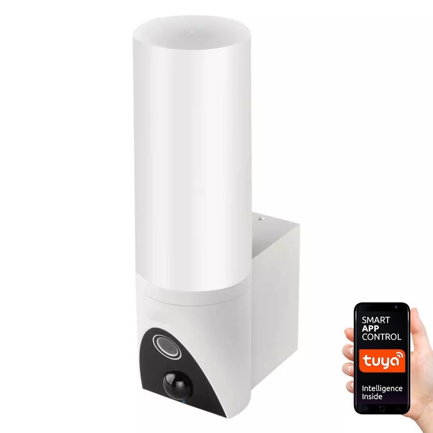 Caméra extérieure connectée avec lumière GoSmart LED/12W/230V IP65 Wi-Fi Tuya blanc