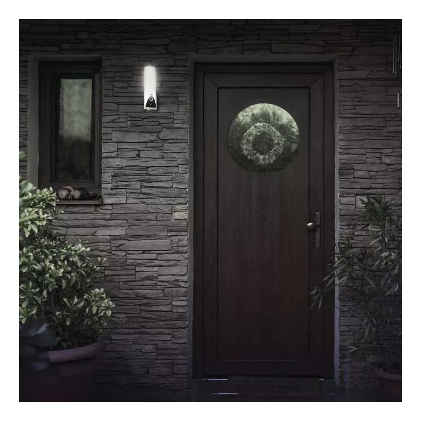 Caméra extérieure connectée avec lumière GoSmart LED/12W/230V IP65 Wi-Fi Tuya blanc