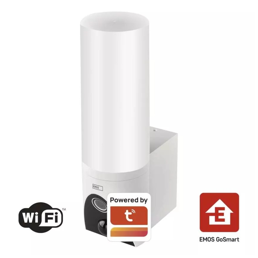 Caméra extérieure connectée avec lumière GoSmart LED/12W/230V IP65 Wi-Fi Tuya blanc