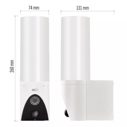 Caméra extérieure connectée avec lumière GoSmart LED/12W/230V IP65 Wi-Fi Tuya blanc