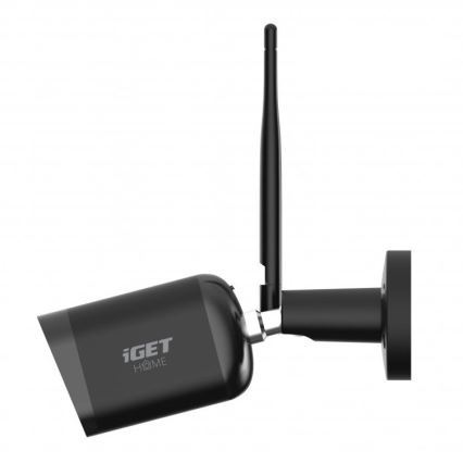 Caméra extérieure intelligente avec capteur Full HD 1080p 12V IP65 Wi‑Fi compatible Tuya noire