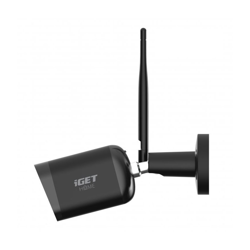 Caméra extérieure intelligente avec capteur Full HD 1080p 12V IP65 Wi‑Fi compatible Tuya noire