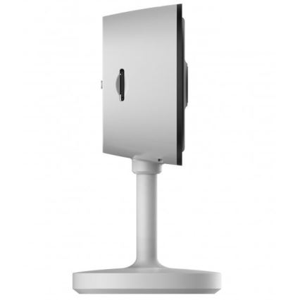 Caméra d'intérieur intelligente avec capteur Full HD 1080p, alimentation 5 V, connectivité Wi‑Fi compatible Tuya — blanche