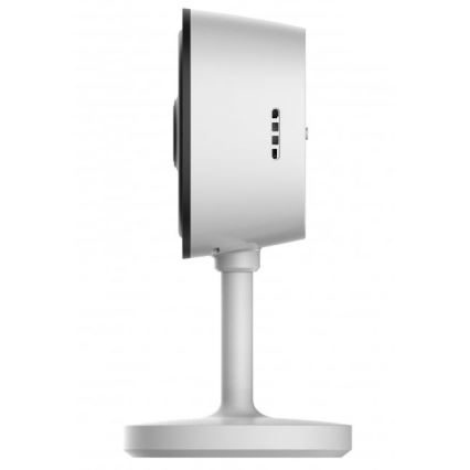 Caméra d'intérieur intelligente avec capteur Full HD 1080p, alimentation 5 V, connectivité Wi‑Fi compatible Tuya — blanche