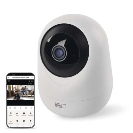 Caméra intérieure pivotante intelligente avec capteur de mouvement GoSmart 5V Wi-Fi Tuya blanche