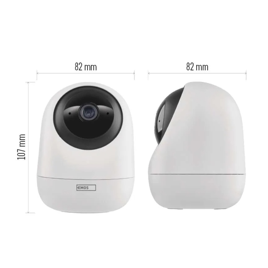 Caméra intérieure pivotante intelligente avec capteur de mouvement GoSmart 5V Wi-Fi Tuya blanche