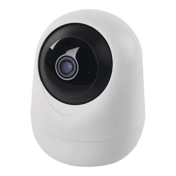 Caméra intérieure pivotante intelligente avec capteur de mouvement GoSmart 5V Wi-Fi Tuya blanche