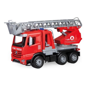 Camion de pompiers Mercedes avec échelle WORXX 47 cm rouge/gris