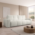 Canapé 3 places convertible rembourré avec coffre de rangement ALMADA beige