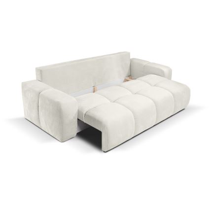 Canapé 3 places convertible rembourré avec coffre de rangement ALMADA beige