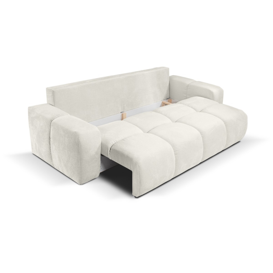 Canapé 3 places convertible rembourré avec coffre de rangement ALMADA beige