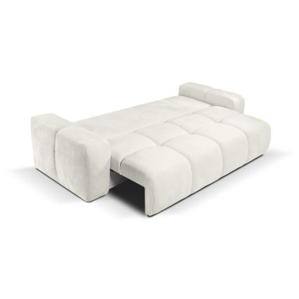 Canapé 3 places convertible rembourré avec coffre de rangement ALMADA beige
