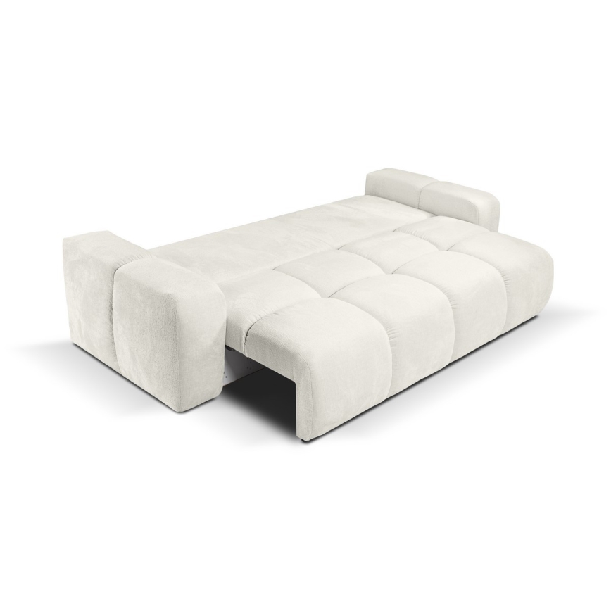 Canapé 3 places convertible rembourré avec coffre de rangement ALMADA beige