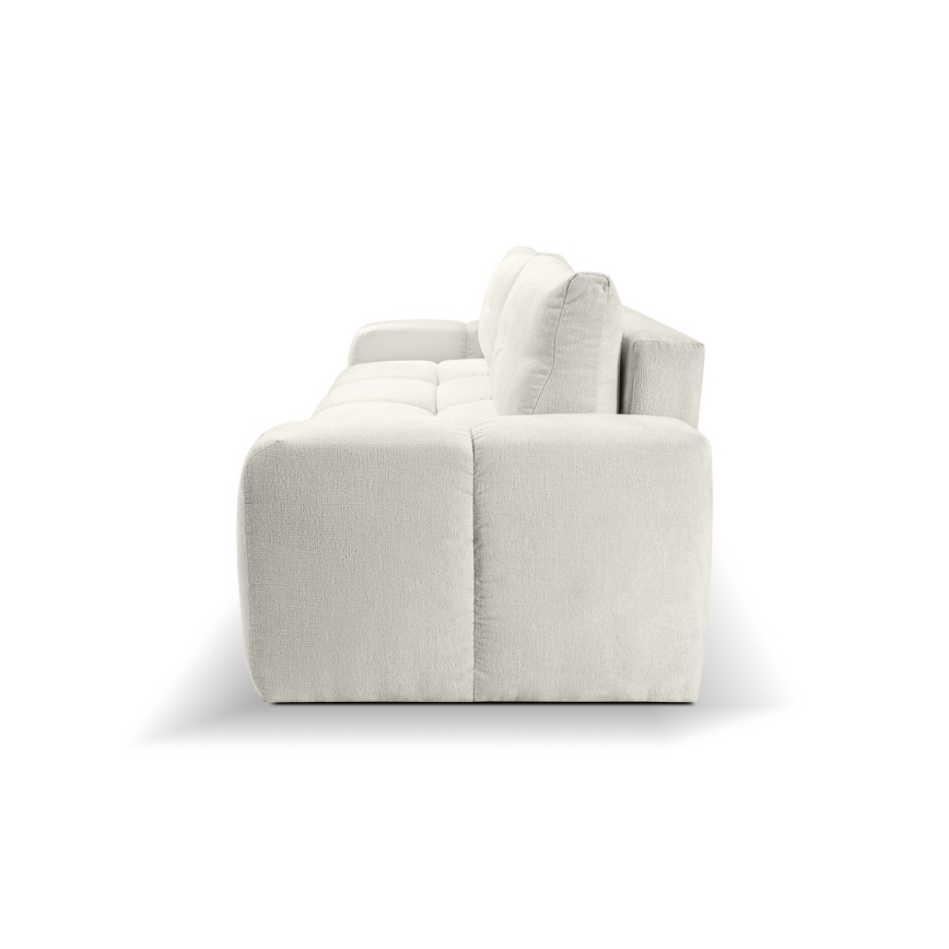 Canapé 3 places convertible rembourré avec coffre de rangement ALMADA beige