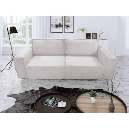 Canapé convertible 3 places avec rangement RONDA beige