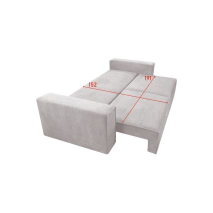 Canapé convertible 3 places avec rangement RONDA beige