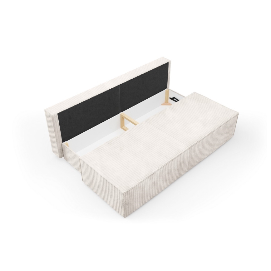 Canapé-lit 3 places avec rangement TERAMO beige