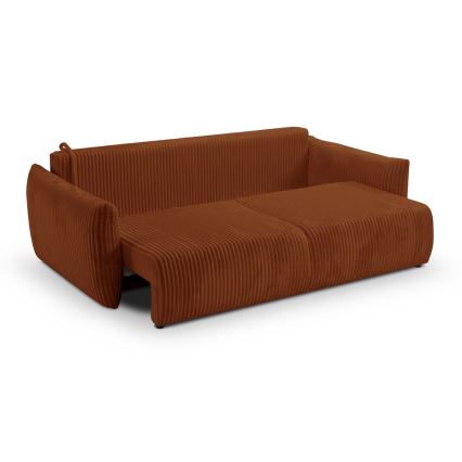 Canapé convertible 2 places FRIDA marron