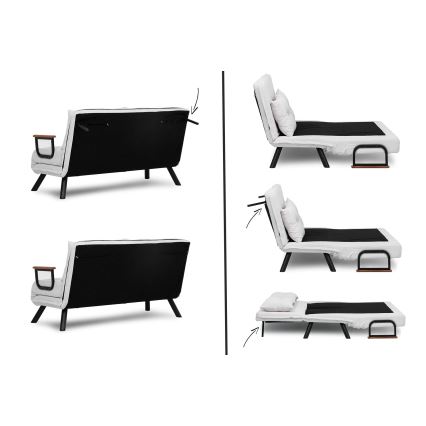 Canapé convertible 2 places QIRA blanc