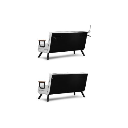 Canapé convertible 2 places QIRA blanc