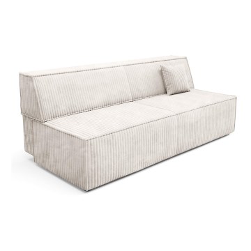 Canapé convertible 3 places avec coffre de rangement TERAMO beige