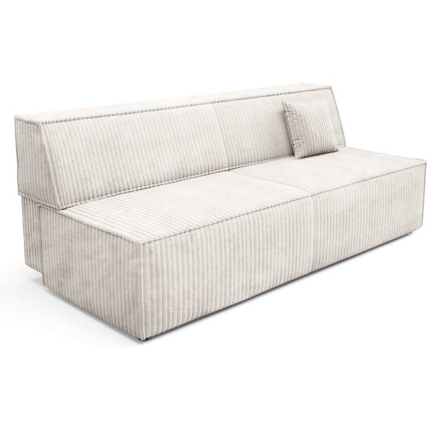 Canapé convertible 3 places avec coffre de rangement TERAMO beige