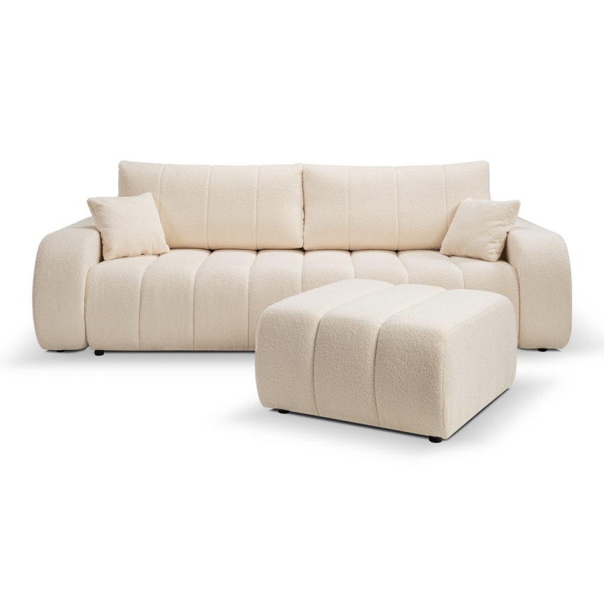 Canapé convertible 3 places DESIO beige