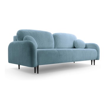 Canapé convertible 3 places rembourré CLOUDY turquoise